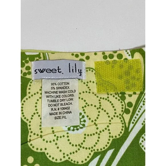 Sweet Lily Floral Print Wrap Mini Skirt Women’s Size Petite Large - Picture 3 of 6